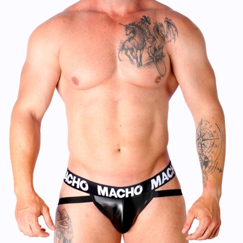 Macho Jock Cuero Negro XL - Colección Sensual