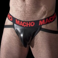 Macho Jock Cuero Rojo S