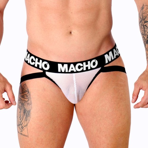 Jock de Rejilla Blanco Macho para Hombres