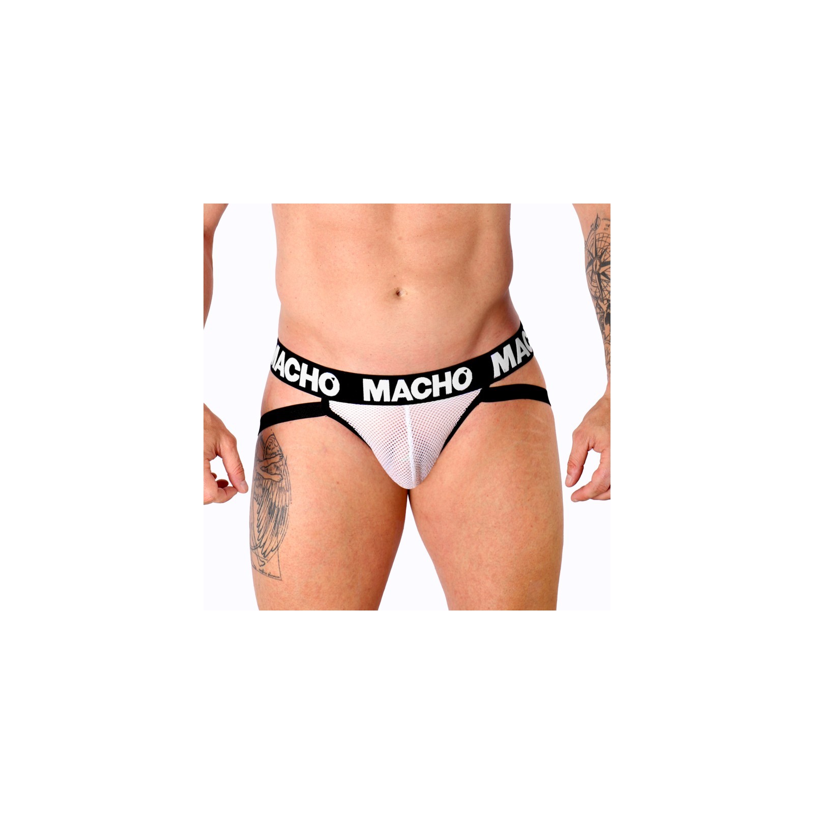 Jock de Rejilla Blanco Macho para Hombres