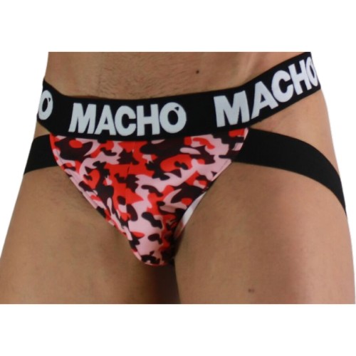 Macho Jockstrap Militar MX28MR Rojo - Soporte Elegante