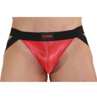 BURN Red/Black Low-Cut Jockstrap