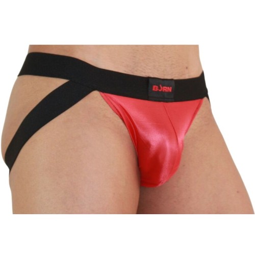 BURN Red/Black Low-Cut Jockstrap