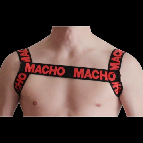 Macho Red Basic Elastic Harness - Stylish Support