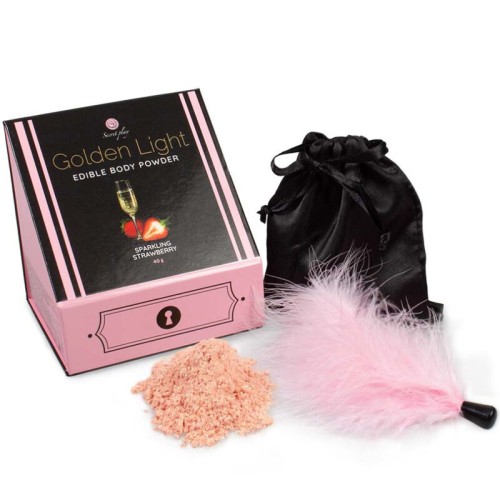 Secretplay Golden Light Edible Powder & Feather Kit