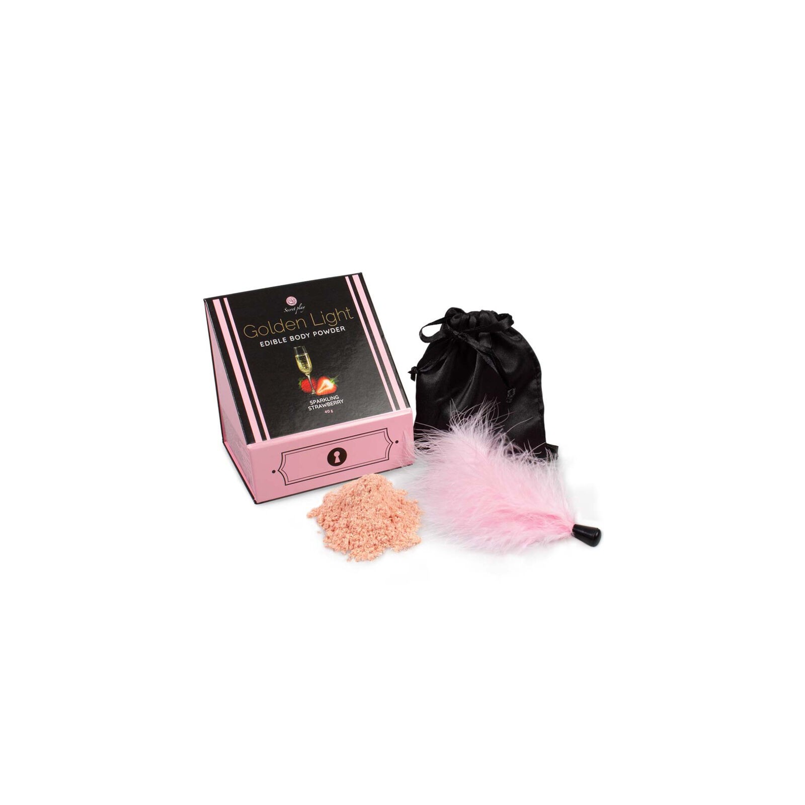 Secretplay Kit Polvos Comestibles Y Pluma Brillante