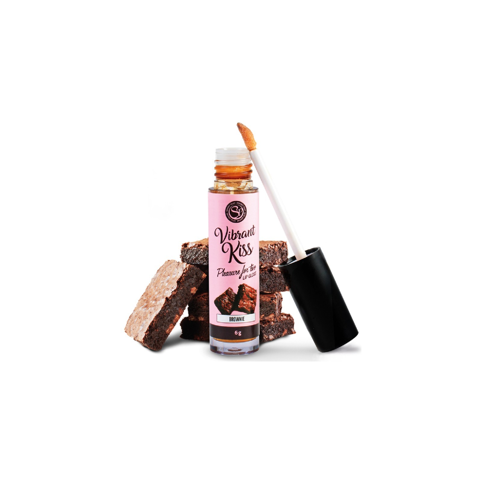 Lip Gloss Vibrant Kiss Brownie - Desata Sensaciones