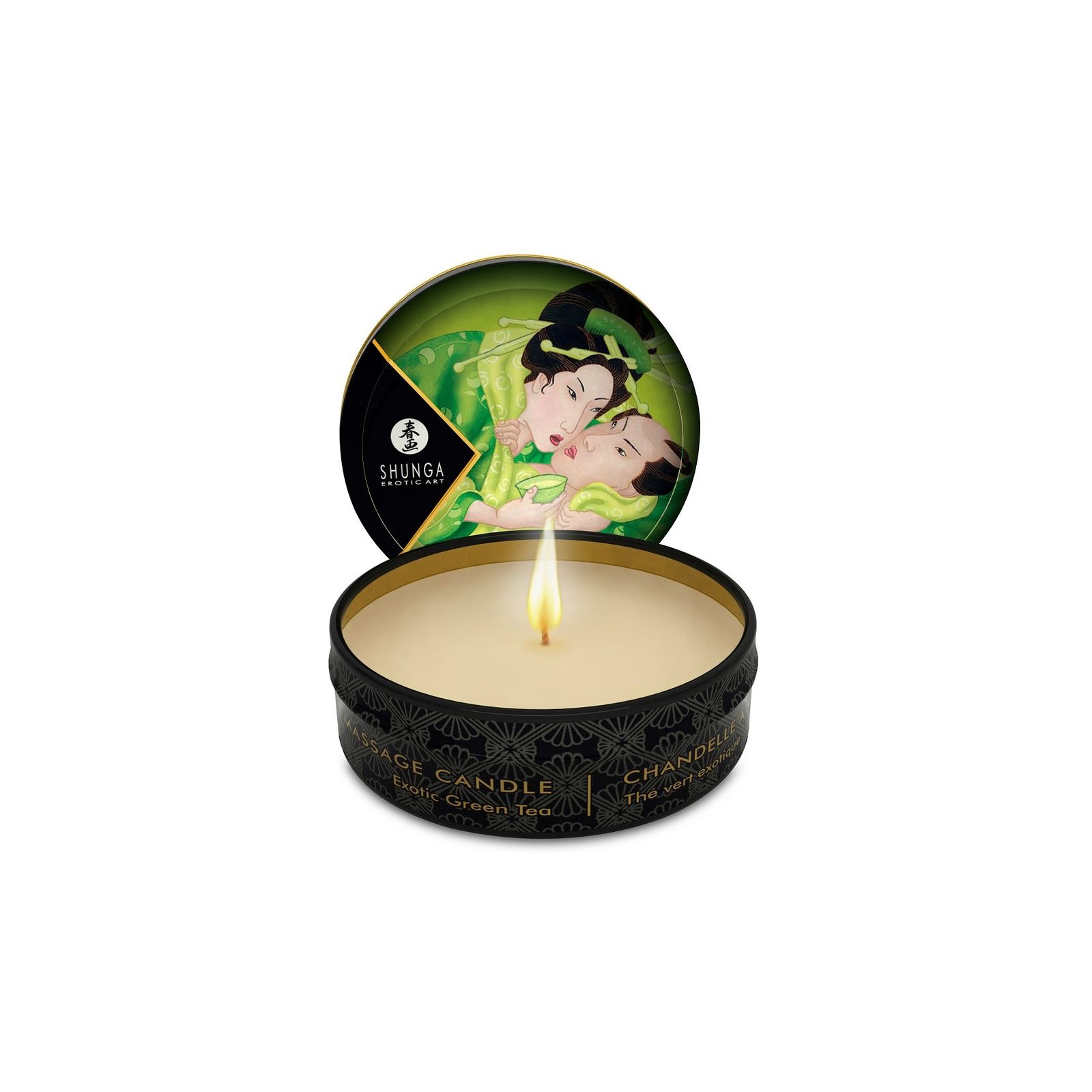 Shunga Mini Caress Massage Candle Green Tea 30 ml