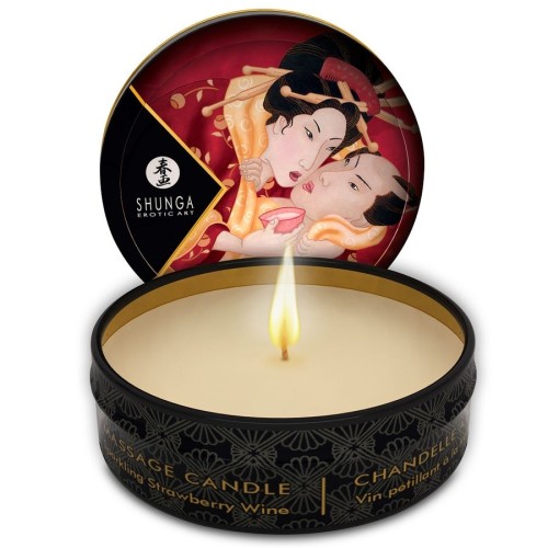 Shunga Strawberry and Cava Massage Candle