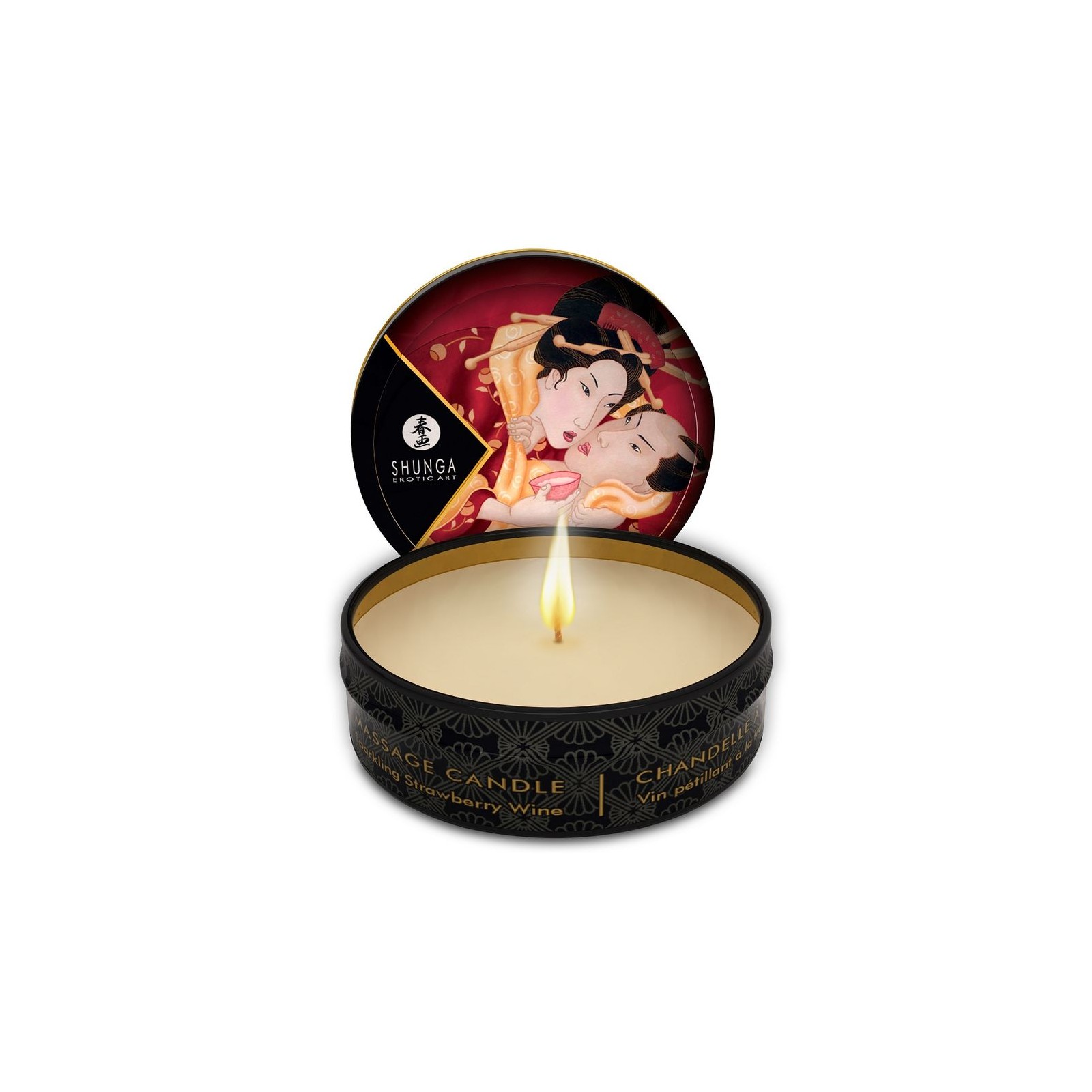 Shunga Strawberry and Cava Massage Candle