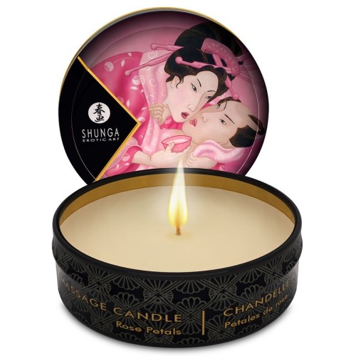 Shunga - Mini Caress By Candlelight Massage Candle Roses 30ml