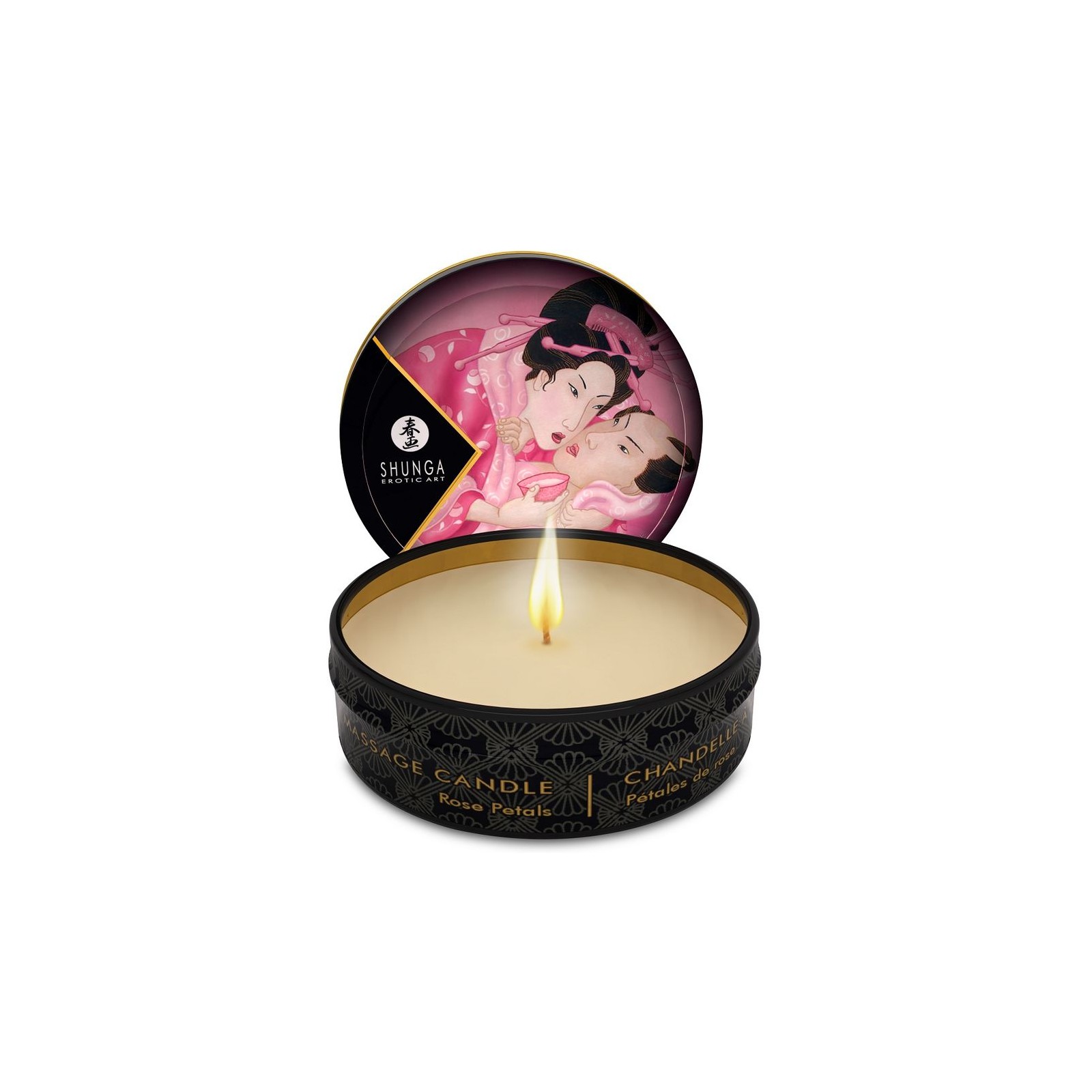 Shunga - Mini Caress By Candlelight Massage Candle Roses 30ml