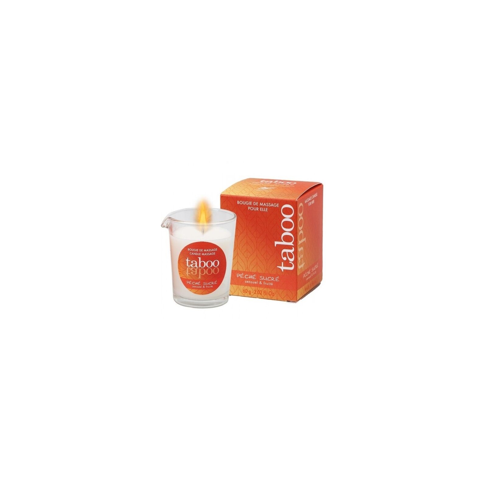 Taboo Massage Candle for Women with Nectarine Aroma