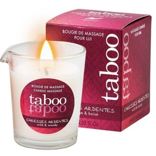 Taboo Massage Candle for Him with Fern Aroma