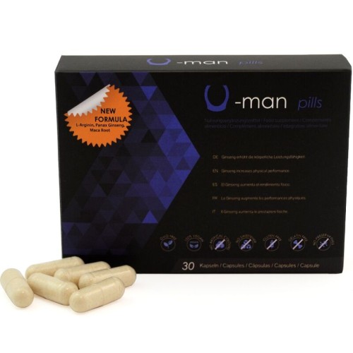 U-Virility Pills - Suplemento Natural para Aumento Masculino - 30 Cápsulas