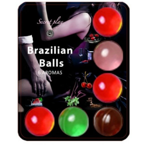 Secretplay - 6 Hot Balls Lubricante Aroma Frutas