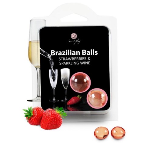 Set 2 Bolas Brasileñas Fresas Con Cava de Secretplay