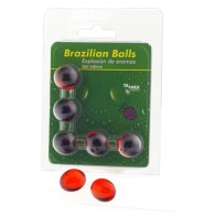 Pack de 5 Bolas Brasileñas Gel Íntimo Fresa