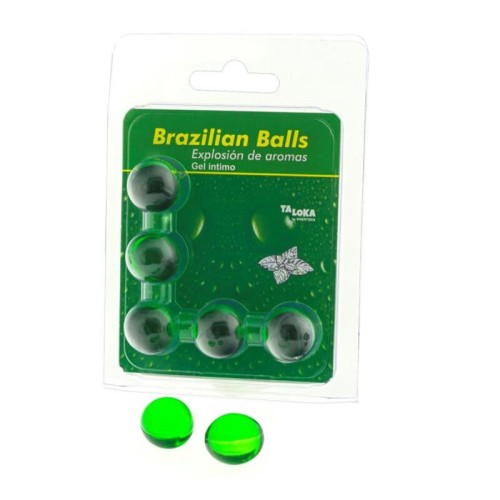 Pack de 5 Bolas Brasileñas Gel Sabor Menta