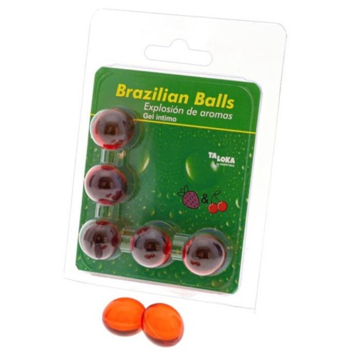 Brazilian Balls Intimate Gel Strawberry & Cherry 5 Balls