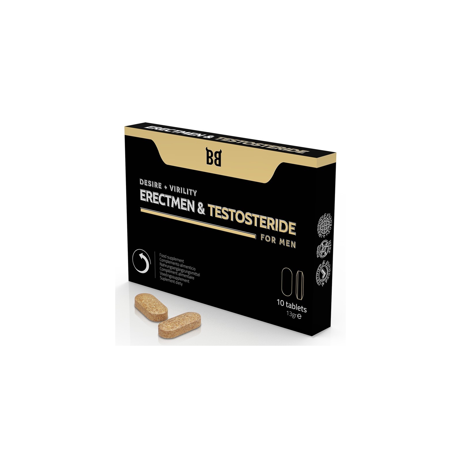 Erectmen & Testosteride Potencia y Testosterona Para Hombre