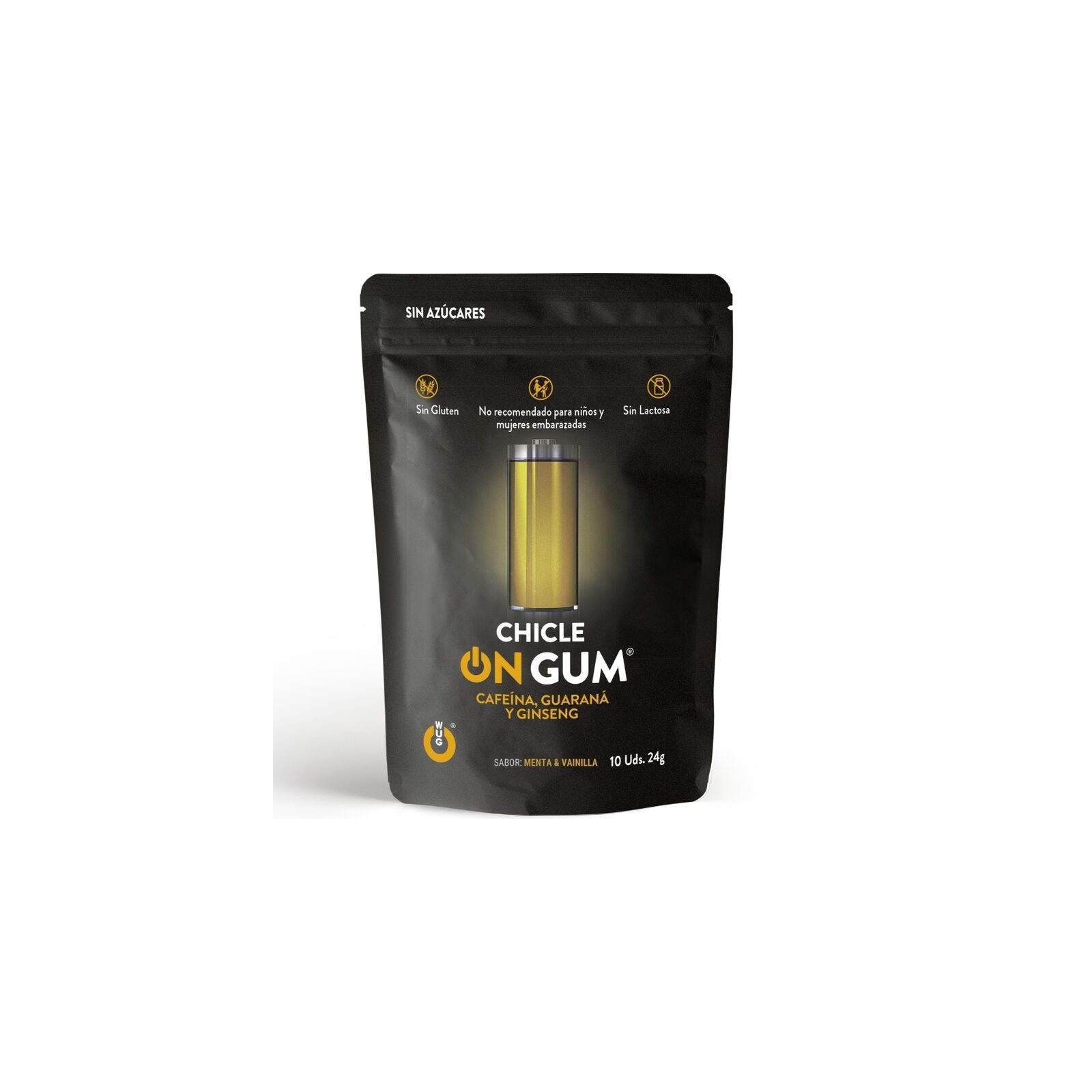 On Chewing Gum Caffeine, Ginseng, and Guarana Pack of 10