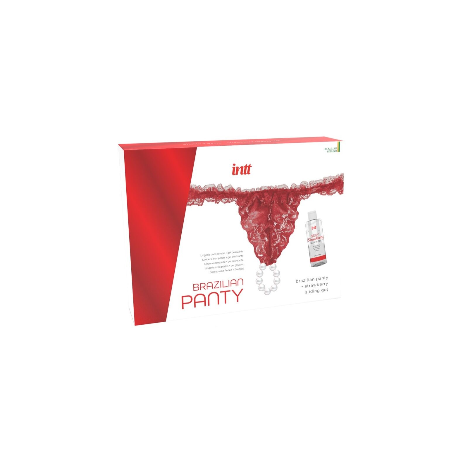 Panty Brasileño Roja Con Perlas - Satisface Tus Deseos