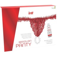 Red Brazilian Panty with Pearls - Satisfy Your Desires