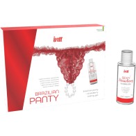 Red Brazilian Panty with Pearls - Satisfy Your Desires