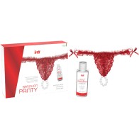 Red Brazilian Panty with Pearls - Satisfy Your Desires