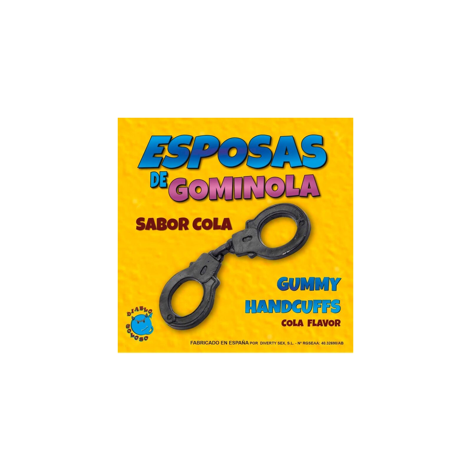 Esposas Gominola Negras Sabor Cola - Accesorio Divertido para Fiestas