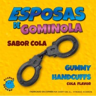 Esposas Gominola Negras Sabor Cola - Accesorio Divertido para Fiestas