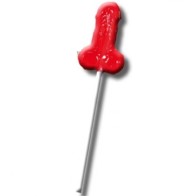 Strawberry Flavor Male Shape Gummy Lollipop