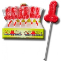 Strawberry Flavor Male Shape Gummy Lollipop