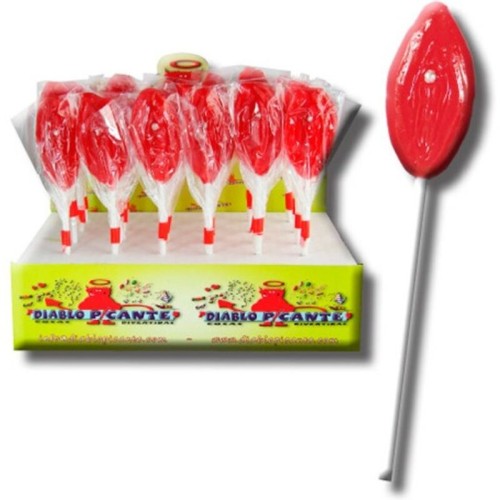 Lip-Shaped Gummy Lollipop Strawberry Flavor