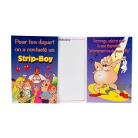 Strip-boy Erotic Greeting Card for Fun Celebrations