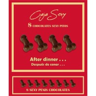 Caja 8 Chocolatinas Forma Pene