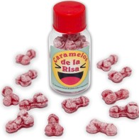 12 Strawberry/Cerise Laughter Candies in Penis Shape