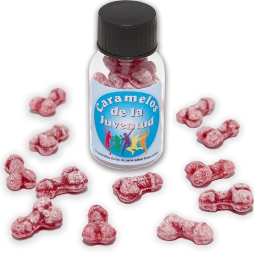 Divertidos Caramelos en Forma de Pene Sabor Fresa/Cereza para Fiestas