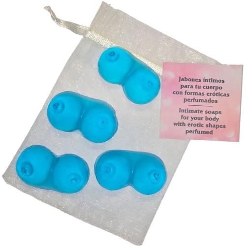 4 Mini Soaps in Breast Shape - Fun Party Favors