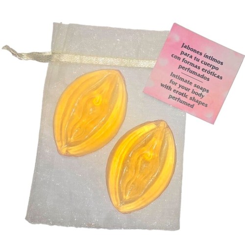 2 Yellow Vagina-Shaped Perfumed Soaps