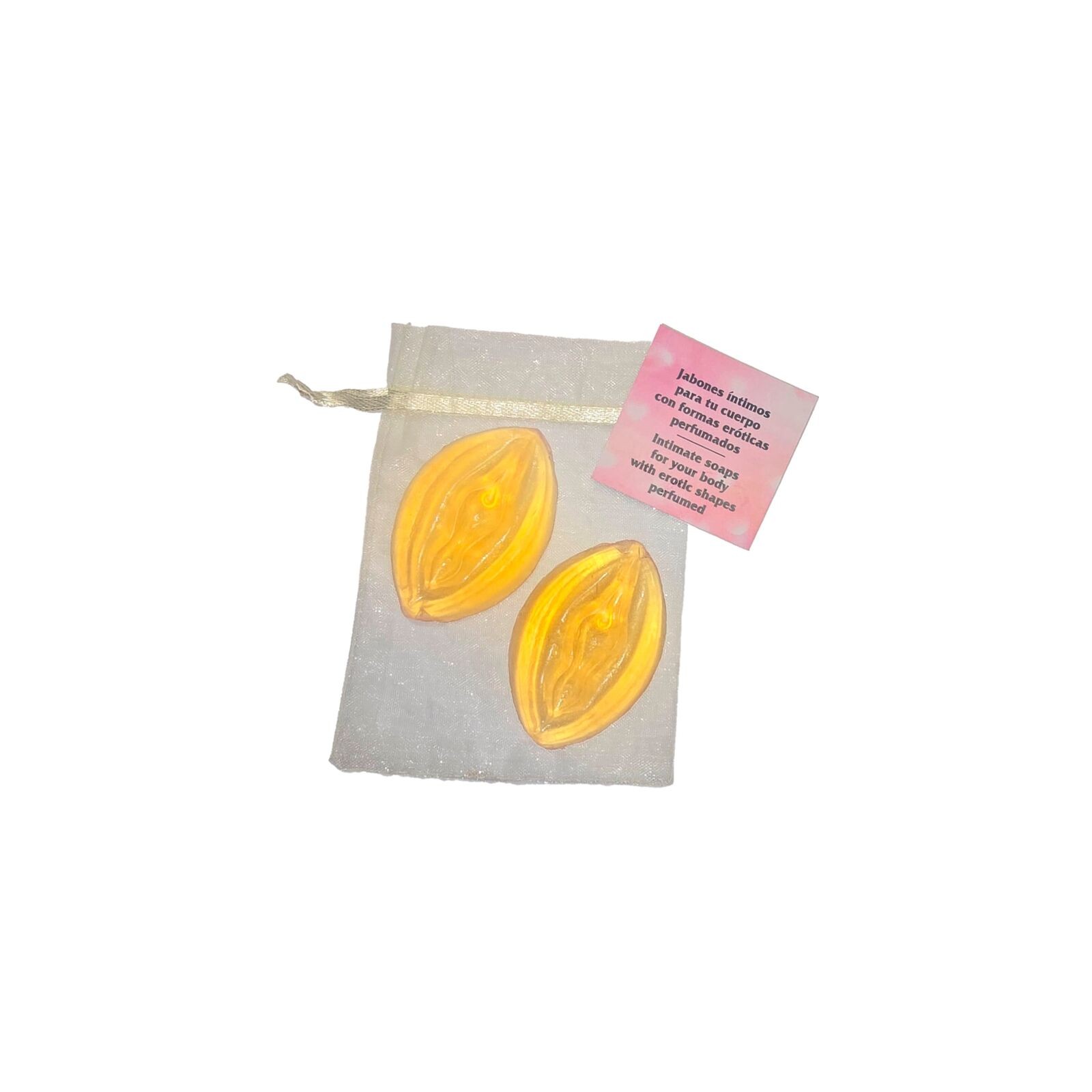 2 Yellow Vagina-Shaped Perfumed Soaps