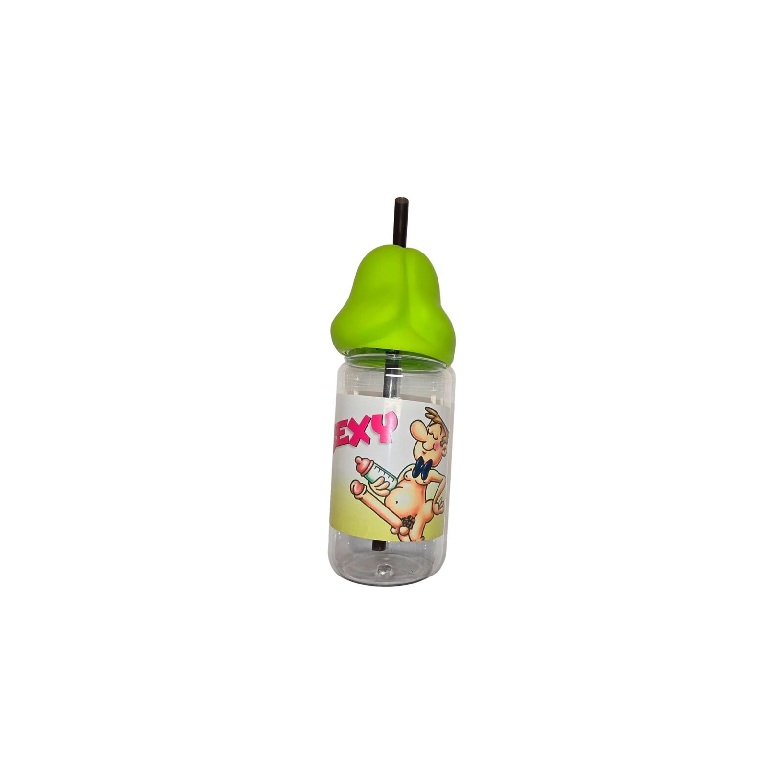 Biberón Forma Pene 360ml Verde - Accesorio Humorístico para Fiestas