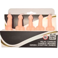 5 Penis Shaped Candles - Cheeky Party Decor