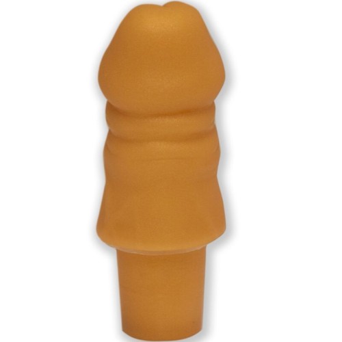 Gold Penis-Shaped Bottle Stopper - Fun Party Accessory