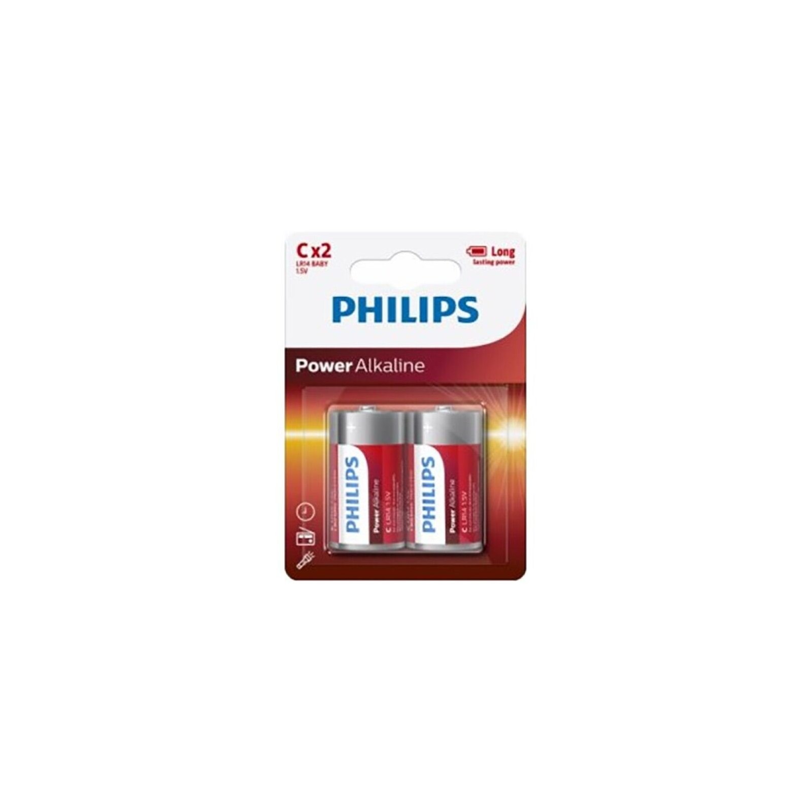 Philips Power Alkaline Pila C Lr14 Blister