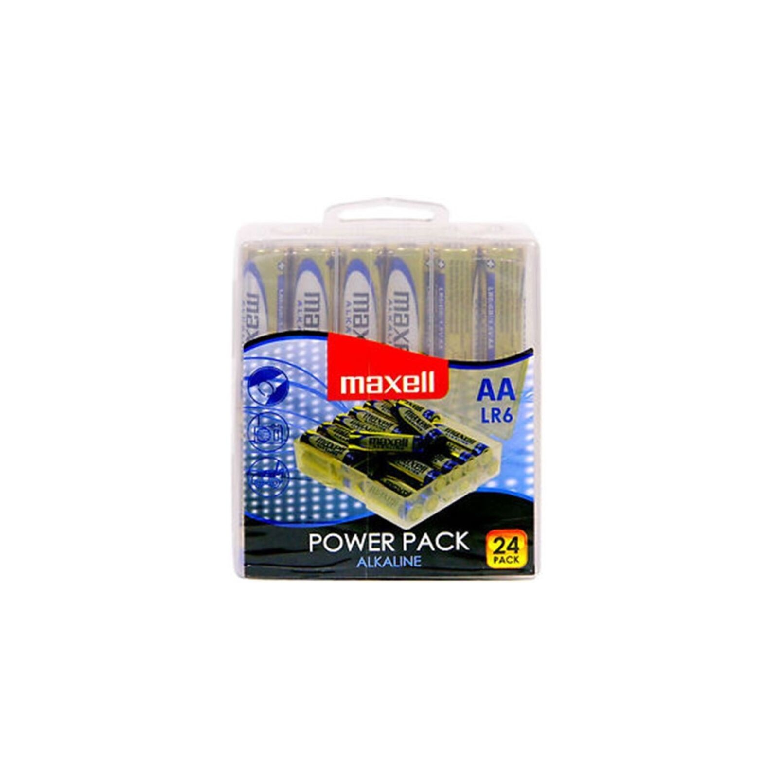 Maxell AA LR6 Alkaline Battery Pack of 24