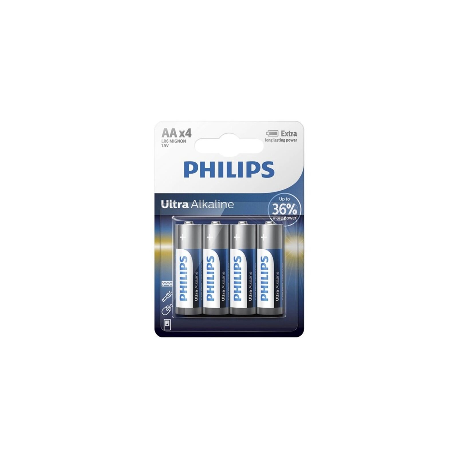 Philips - Ultra Alkaline Pila Aa Lr6 Blister*4