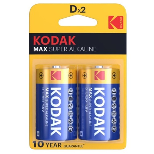 Max Alkaline D Batteries D LR20 Blister*2