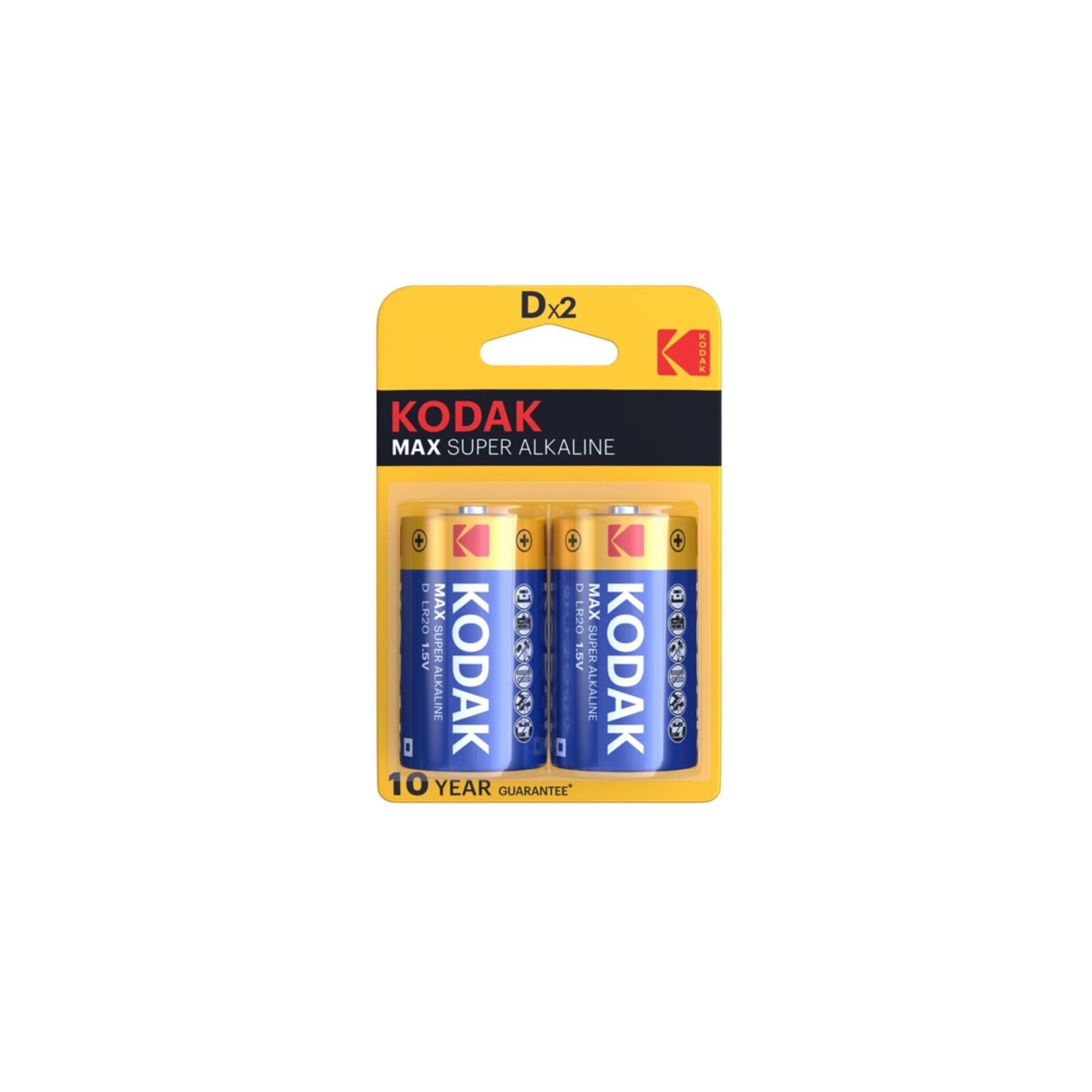 Max Alkaline D Batteries D LR20 Blister*2